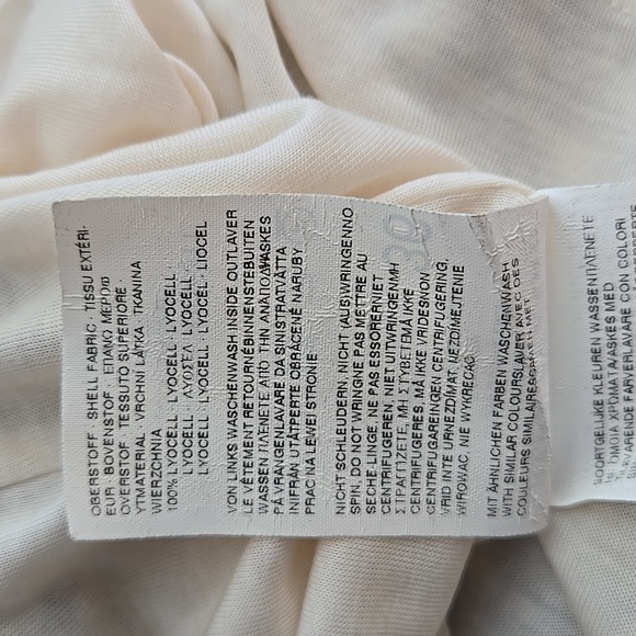 Rene Lezard Black & White Patterned Dress Side Ruching Lined Size 6 / EU36 - Picture 8 of 10